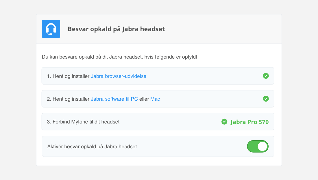 Tag softphone-kald direkte på Jabra headsets Tag softphone-kald direkte på Jabra headsets
