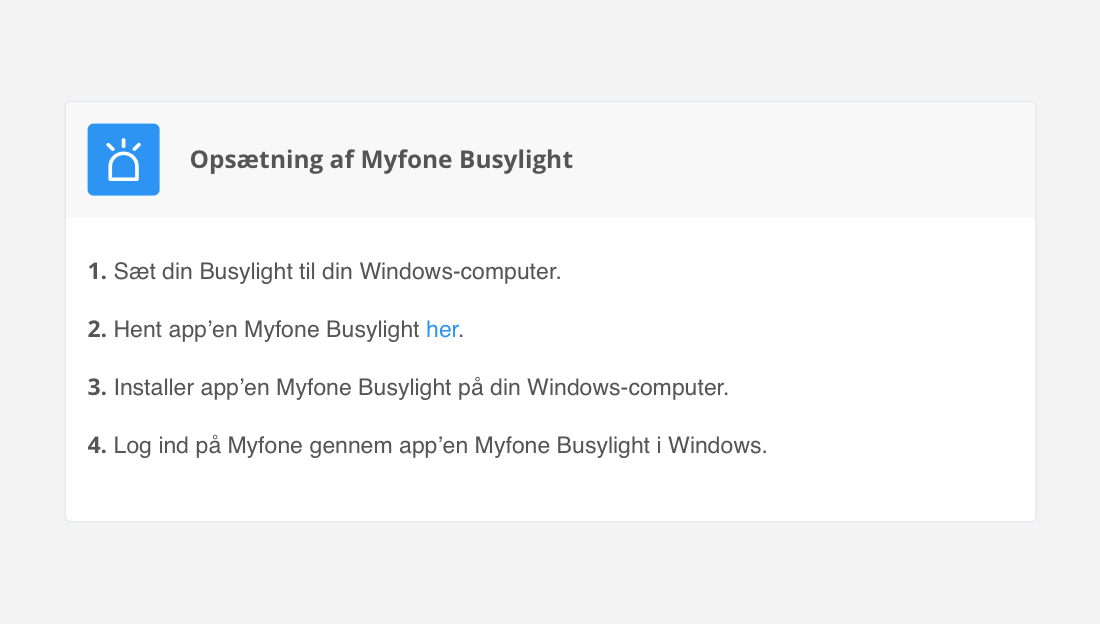 Opsæt din Busylight nemt på Flexfones onlineportal