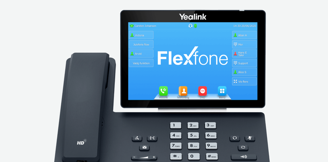 Med en bordtelefon fra Flexfone kan du via dine BLF taster slå Forstyr ikke til og fra.