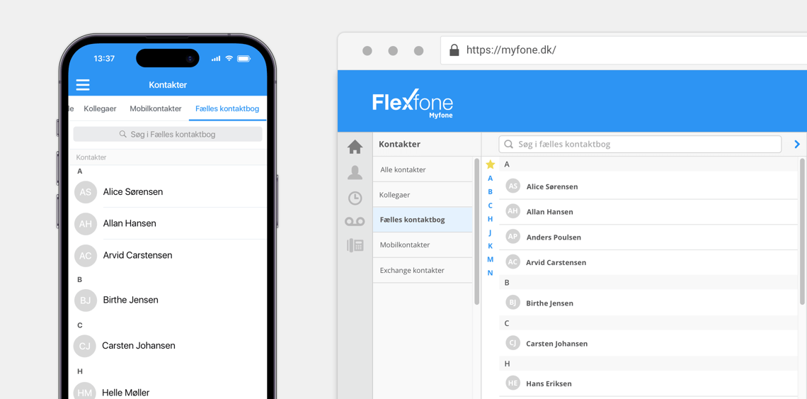 Fælles kontaktbog i Myfone Fælles kontaktbog i Myfone