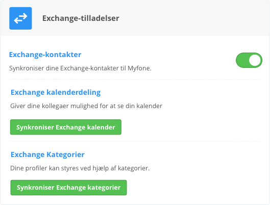 Importer dine exchange-kontakter til din telefoniløsning