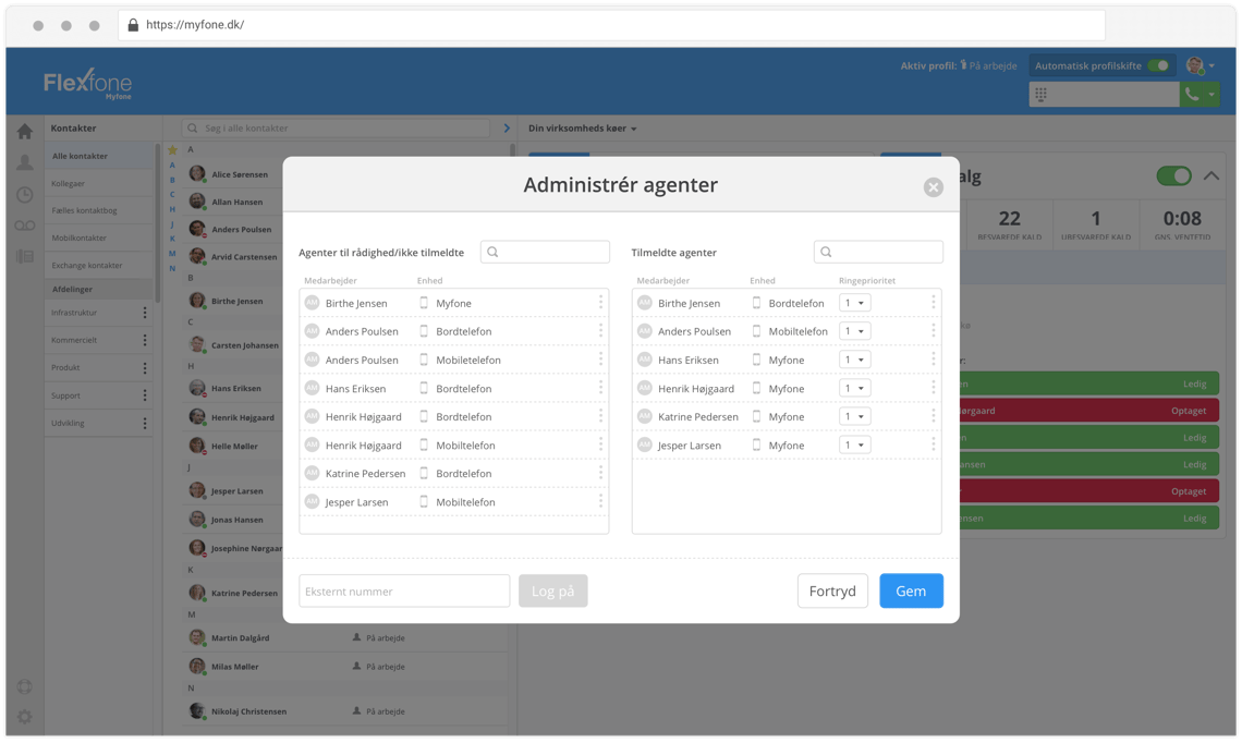 køadministrator - til- /afmeld agenter til en telefonkø køadministrator - til- /afmeld agenter til en telefonkø