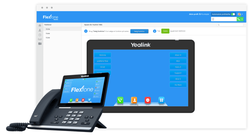 Bordtelefon med omstilling, viderestilling, håndtering af køer og meget mere.