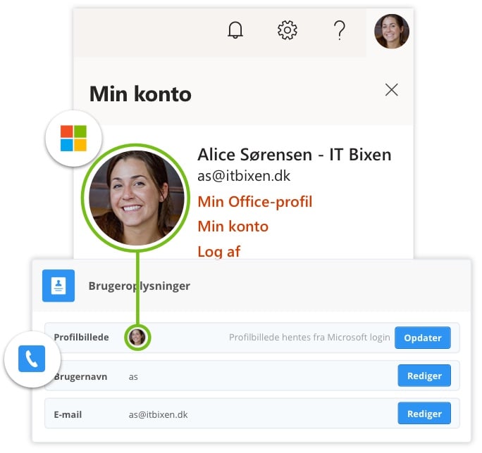 Hent dit Microsoft profilbillede til Myfone.dk