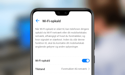 Aktivér Wifi-opkald på huawei