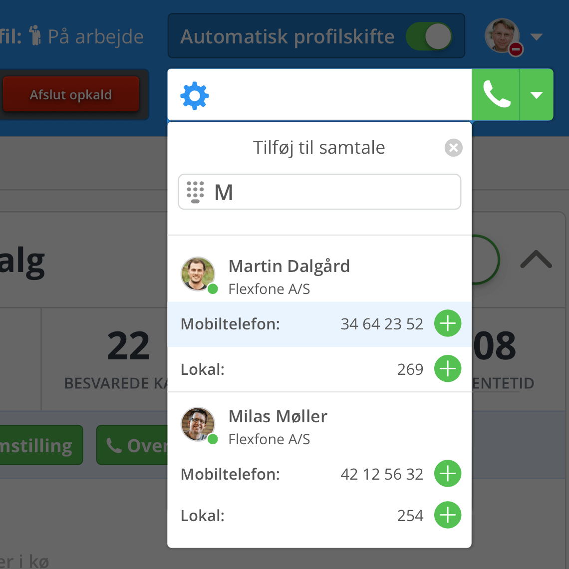 Tilføj til samtale