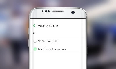 Aktivér Wifi-opkald på Samsung