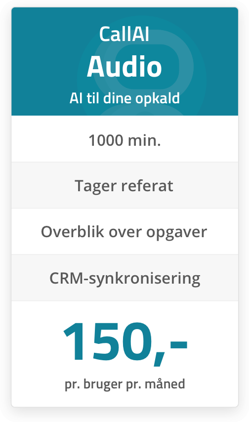 Prispakke for CallAI Audio