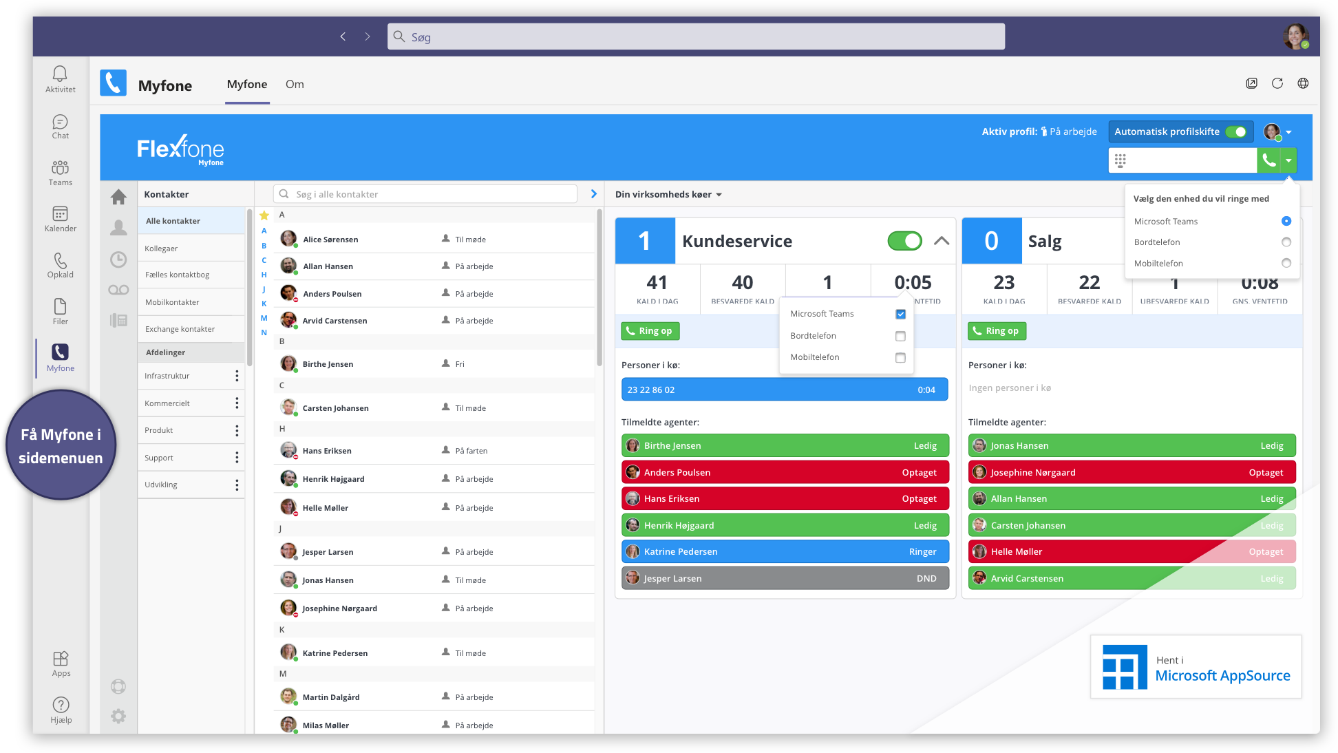 Få Myfone som app i Microsoft Teams 