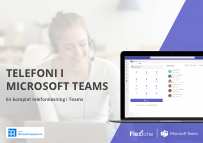 Et samlet materiale der præsenterer telefoni i Teams fra Flexfone